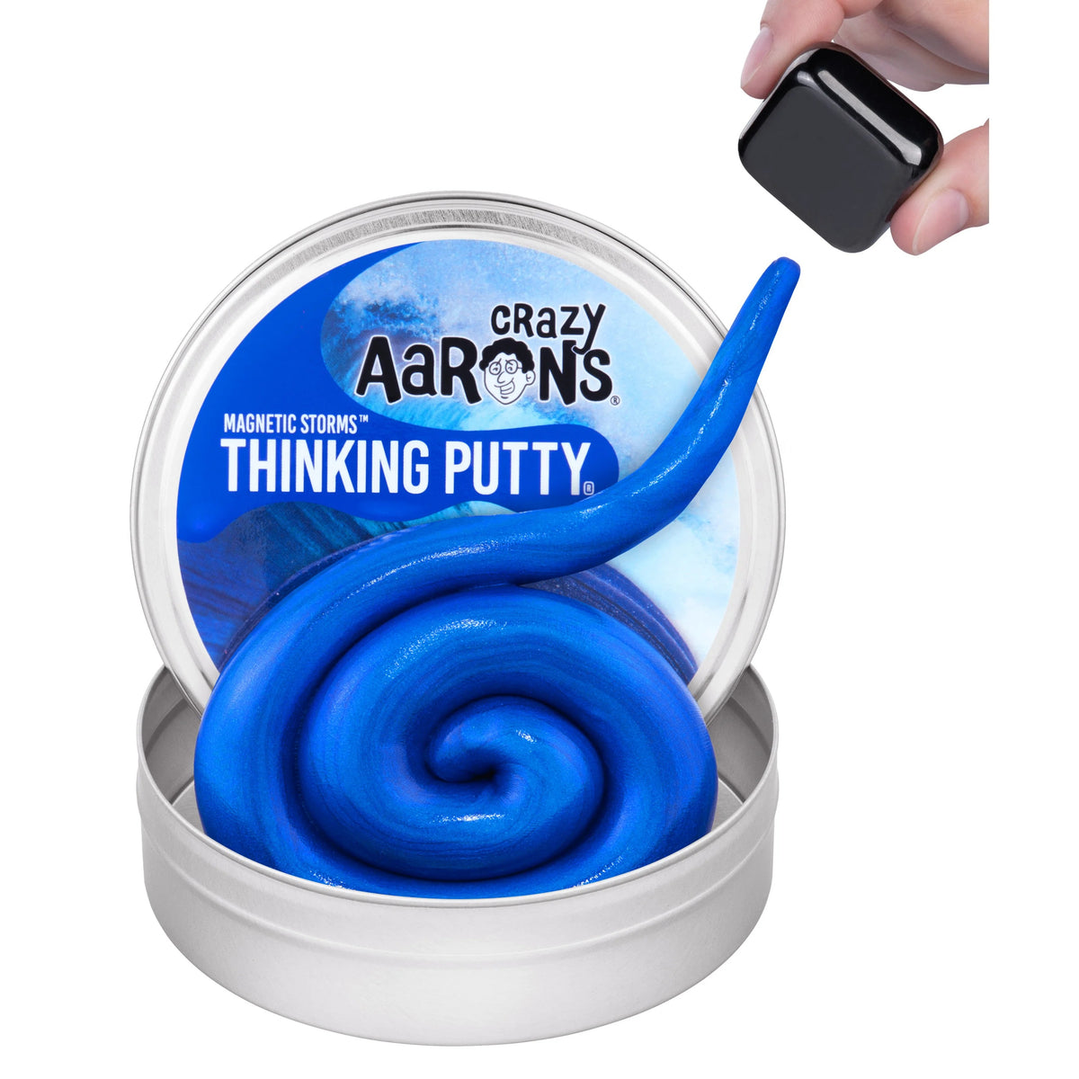 Crazy Aaron's Thinking Putty® Tidal Wave Magnetic Storms – Sensory Putty with Magnet 3.5" Tin