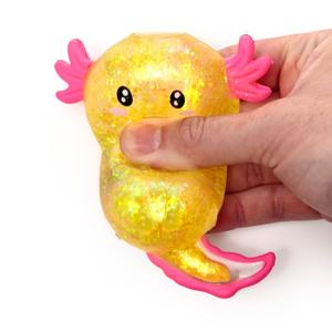 Axolotl Squishy Anti Stress Sensory Fidget Toy For ADHD, Autism, 2 Colors (1 sent), Non-toxic Glitter Maltose Sugar