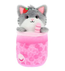Keel Toys Bubble Tea Soft Toys Stuffed Animals - Cat, Sloth, Hedgehog, Pomeranian Dog Plushie plush