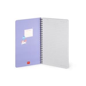 Legami A5 Lined Spiral Notebook With STICKERS - Unicorn, Tarot Celestial, Red Panda & Travel Designs