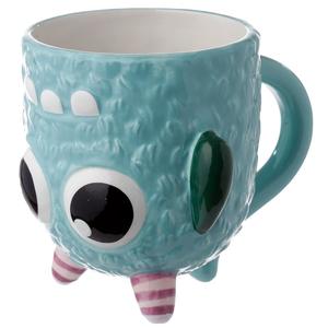 Ceramic Upside Down Mug - Animal Cute Mum Dad Gift For Him Her - Pug, Elephant, Dog, Monster (in Blue, Red, Orange, and Green), Cow, Panda, Polar Bear, Cat, Green Monster, Astronaut, Penguin,Tiger