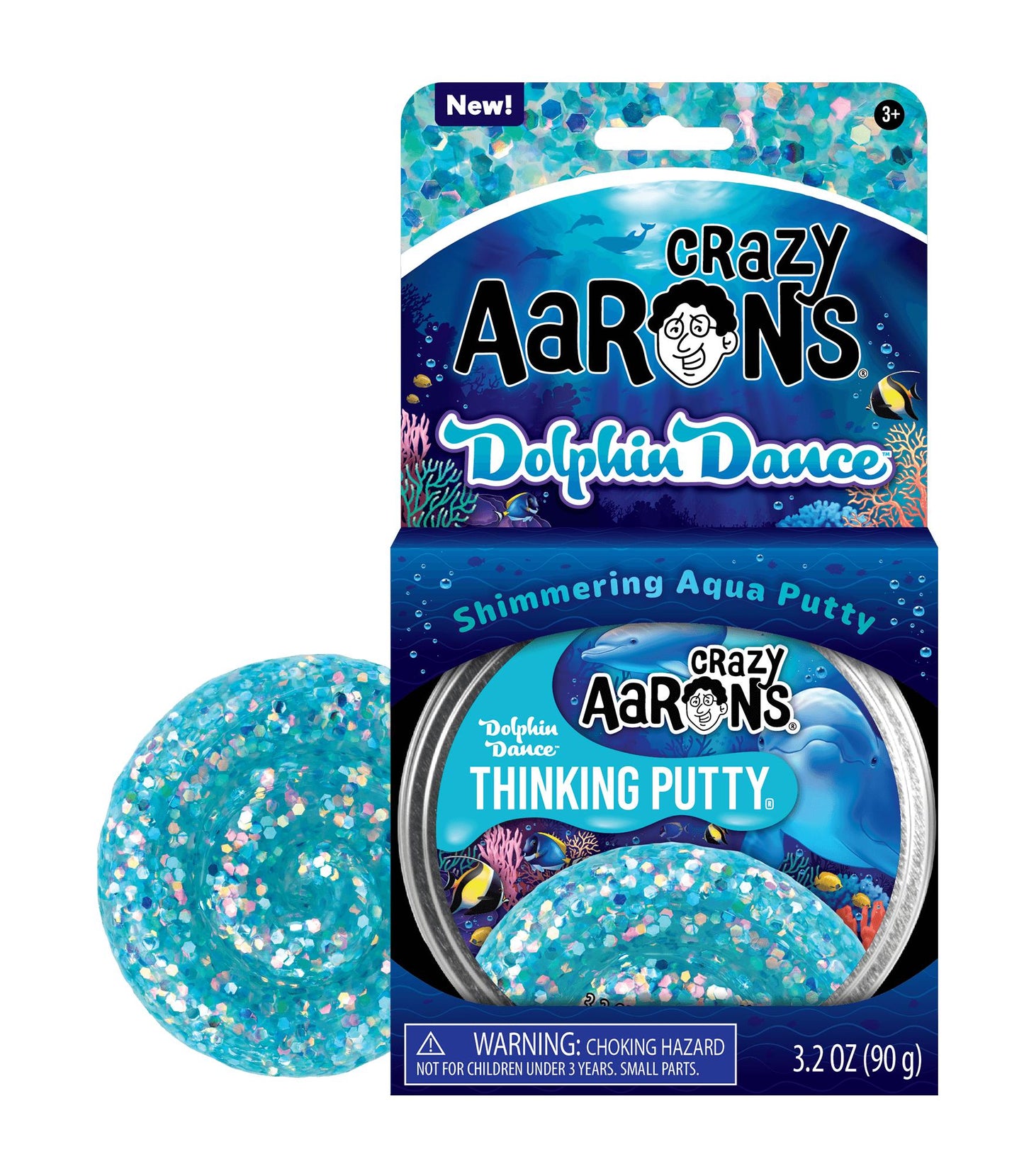 Crazy Aarons Thinking Putty 90g - Kawaii Cute, Honey Hive, Playful Puppy, Dolphin Dance, Dino Scales, Social Butterfly - Stress Relieving, Fidget Tool