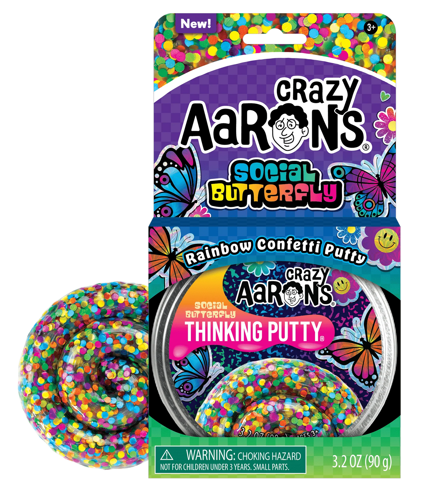 Crazy Aaron’s Thinking Putty 90g – Assorted Styles (Honey Hive, Kawaii Cute, Dino Scales & More)
