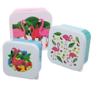 Set of 3 Lunch Box S/M/L Flamingo Pinks - BPA Free