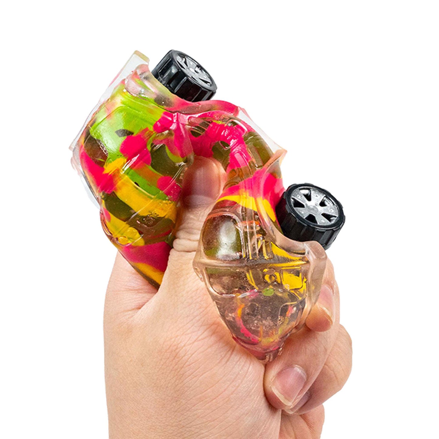 Inkerz Paint Sugar Ball School Bus - Translucent Maltose Squishy Fidget Toy For Stress Relief, Anxiety, ADHD & Autism Stimming