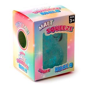 Maltose Sugar Glitter Squeezy Animal Anti Stress Sensory Fidget Toy - Cat or Koala