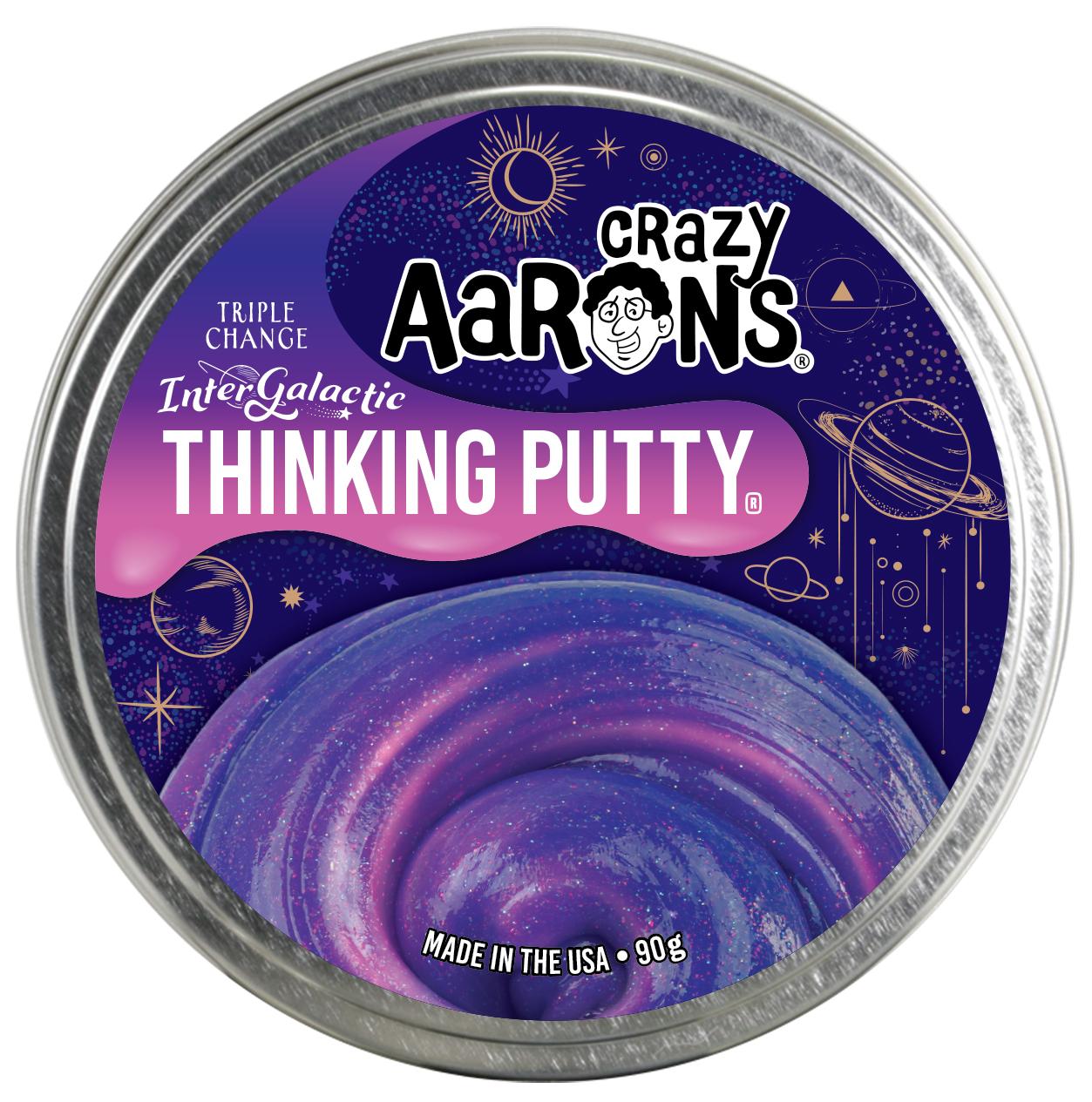 Crazy Aarons Thinking Putty - Hypercolour Colour Change - Intergalactic, Magic Dragon, Super Scarab - 90g Tin