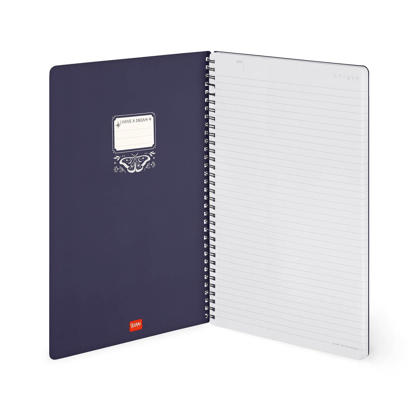 Legami A4 Lined Notebooks with STICKERS - Moth, Tarot, Red Panda or Unicorn Theme