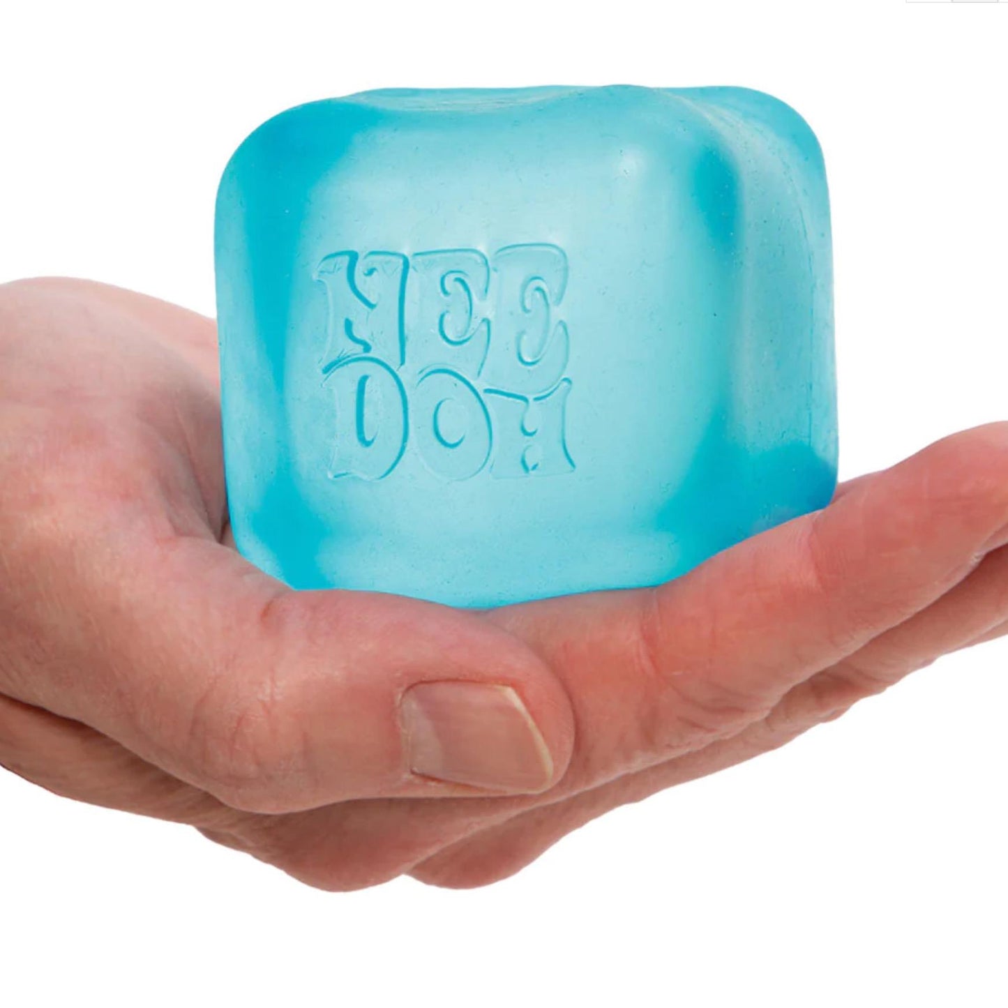 NeeDoh Nice Cube Anti Stress Sensory ADHD Fidget Toy, 3 Translucent Colors (1 sent), Non-toxic Maltose Sugar