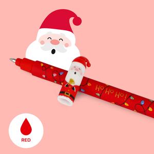 Legami Set of 3 Erasable Pens - Christmas Stationery Naughty or Nice - Santa, Reindeer & Elf