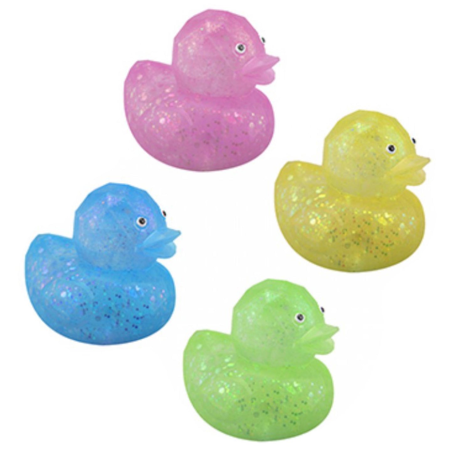 Maltose Sugar Squishy Glitter Animal Fidget Toy - Frog, Duck, Pig & Narwhal