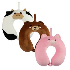 Relaxeazzz Animal Plush MEMORY FOAM NECK Travel Pillow