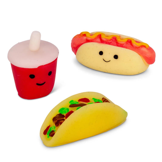 Scrunchems 3 x Fast Food Squishy Buddies Sensory Fidget Toy
