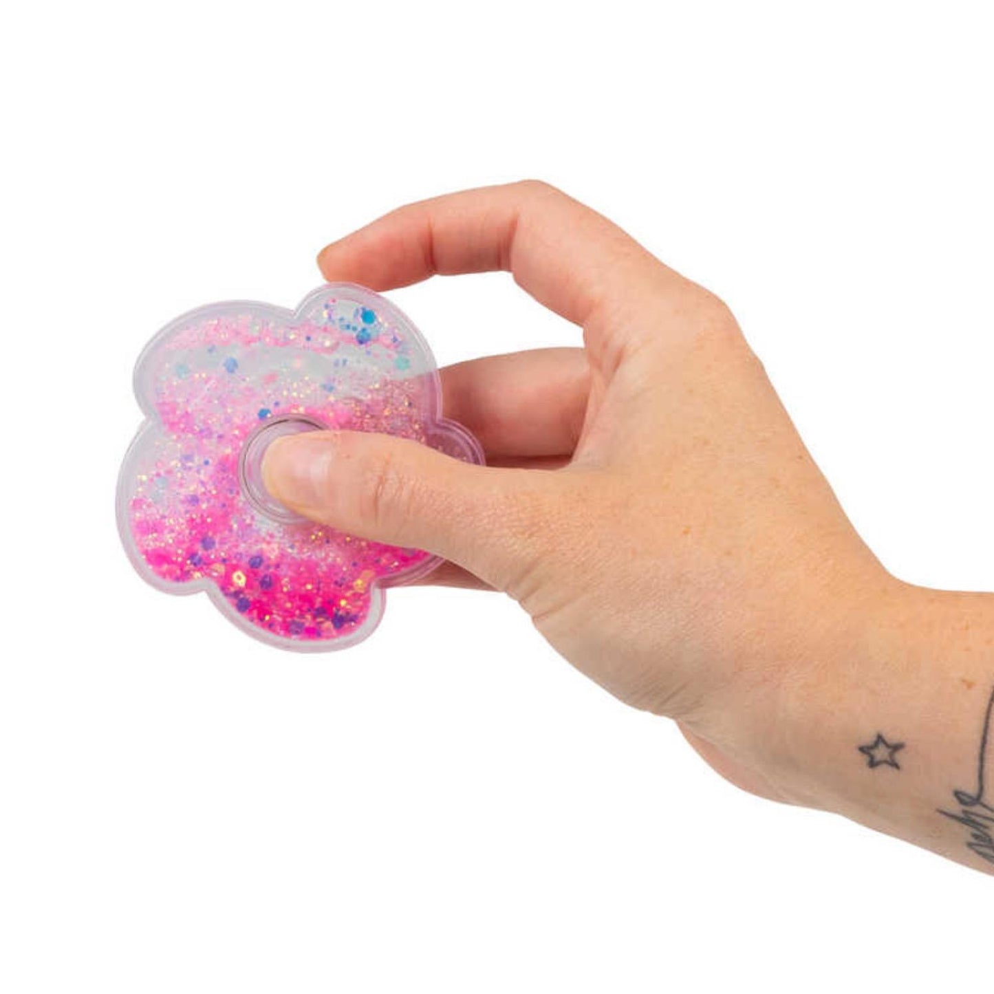 Liquid Glitter Fidget Spinner Toy - Stress Relief Toy for Kids and Adults - Helps with Anxiety, ADHD & Autism