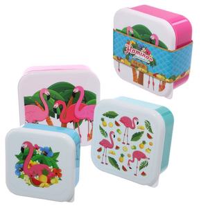 Set of 3 Lunch Box S/M/L Flamingo Pinks - BPA Free