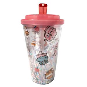 Pusheen Shatterproof Double Walled Cup & Straw Reusable Washable Tumbler