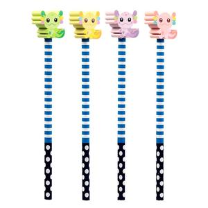 Colourful Axolotl HB Pencil & Eraser Topper Set