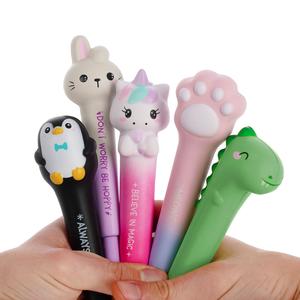 Legami Squishy Gel Pen With Blue Ink - Squeezies - Anti Stress Fidget Sensory - Kitty Cat Paw