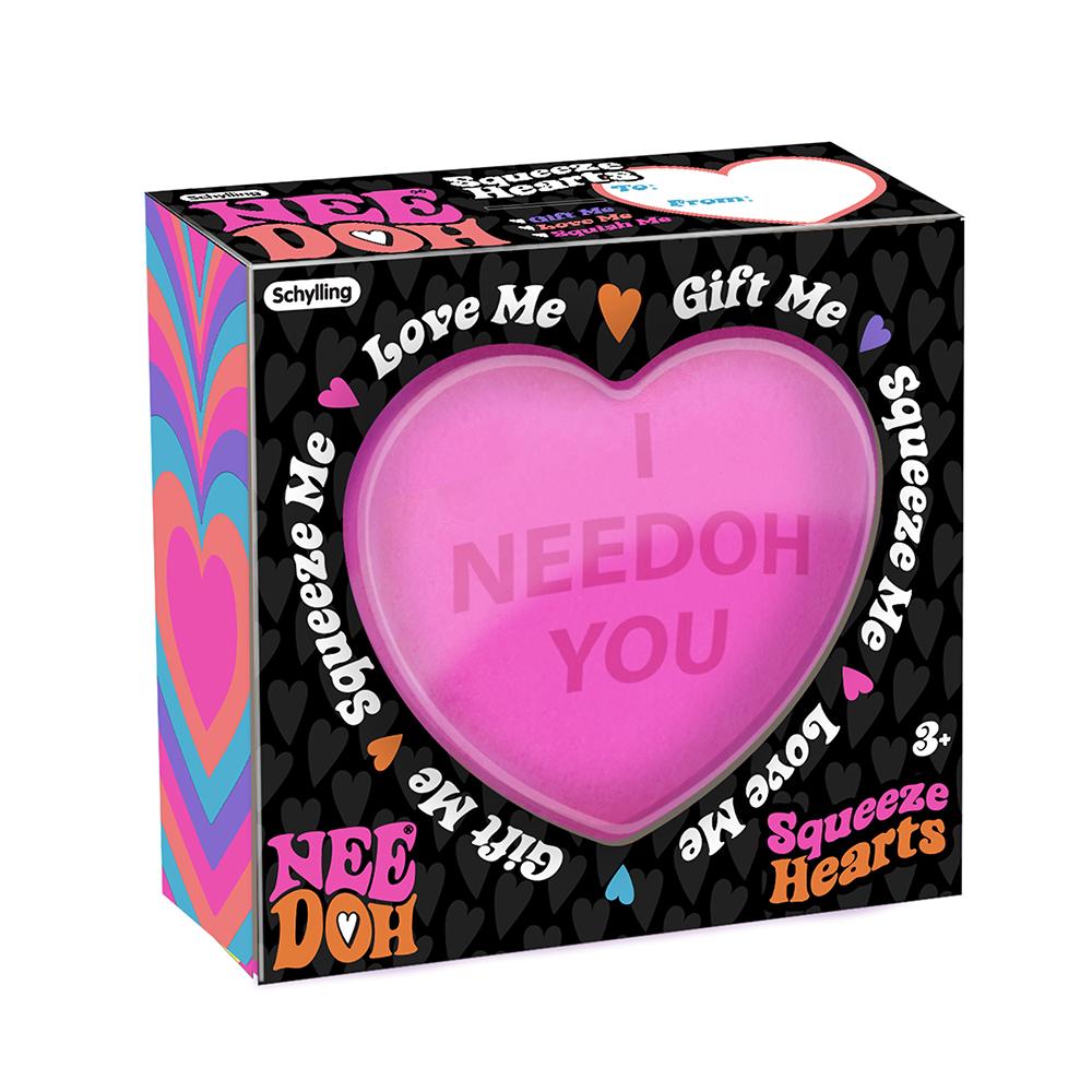 NeeDoh Squeeze Heart Squishy Fidget Toy - For Stress, Anxiety, ADHD, Autism