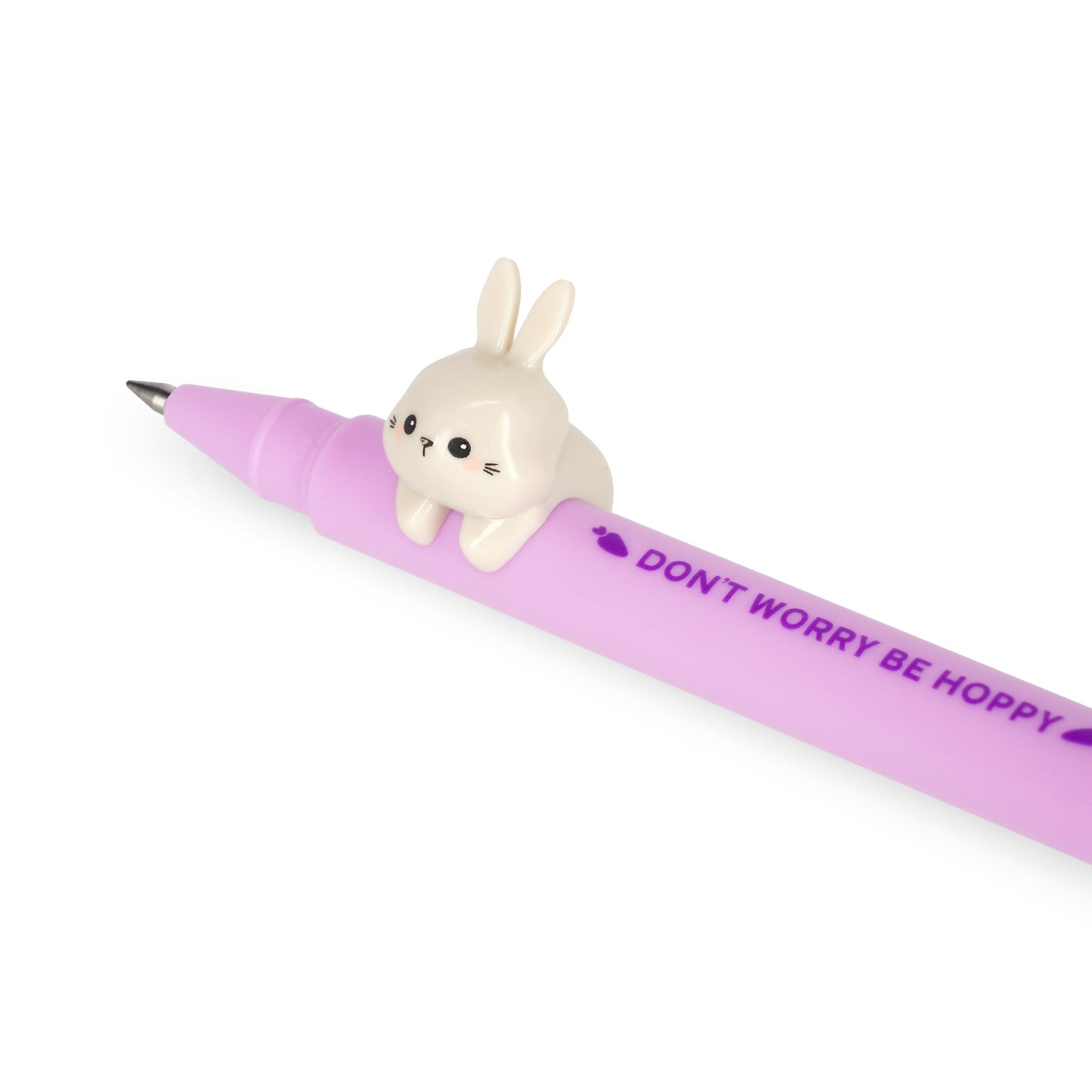 Legami Lovely Friends Gel Pens with Animal Charms - Refillable - Hippo, Bee, Sloth, Koala, Cat, Unicorn, Panda, Dinosaur, Tiger, Bunny, Llama, Bear