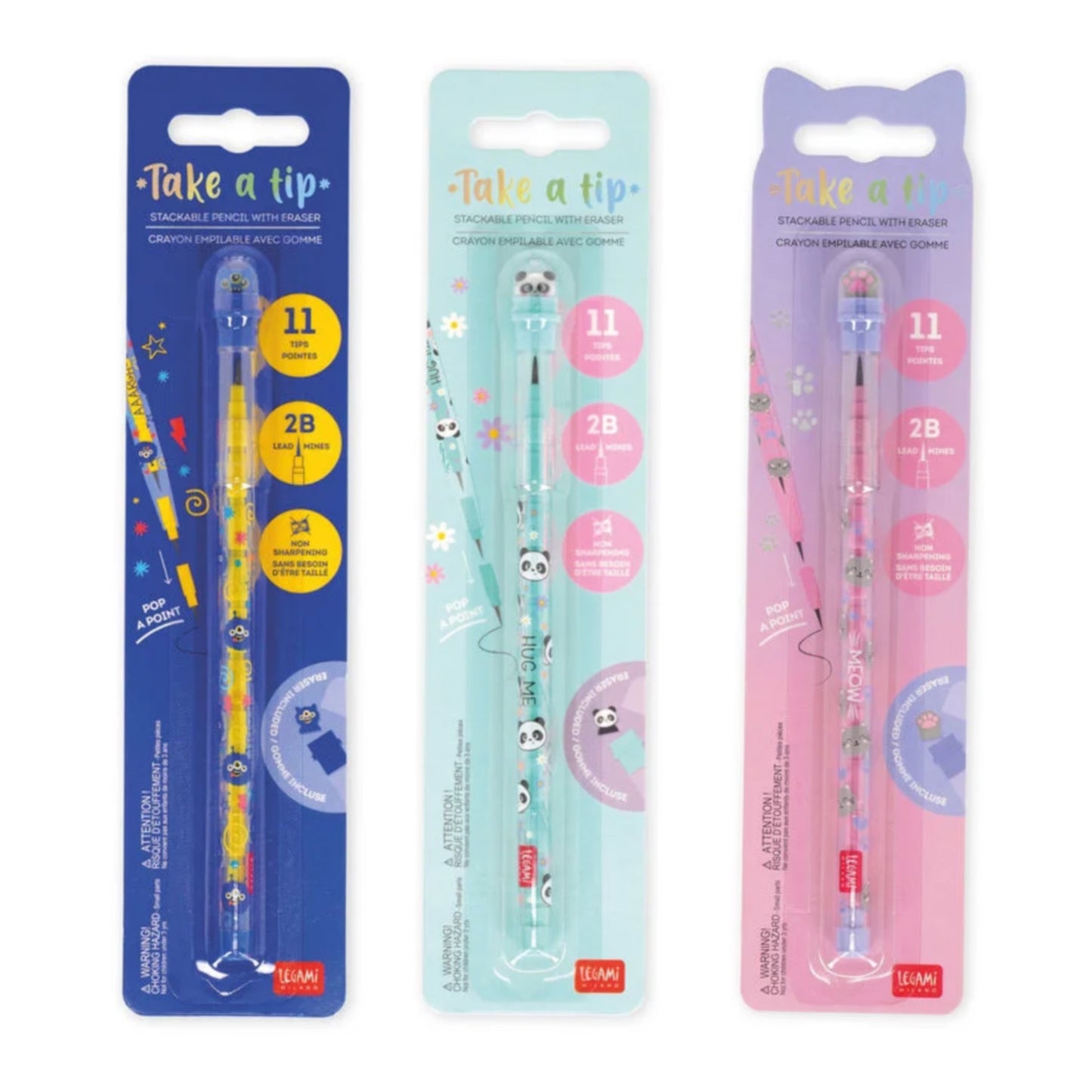 Legami Stackable Pencil with Eraser - Take a Tip