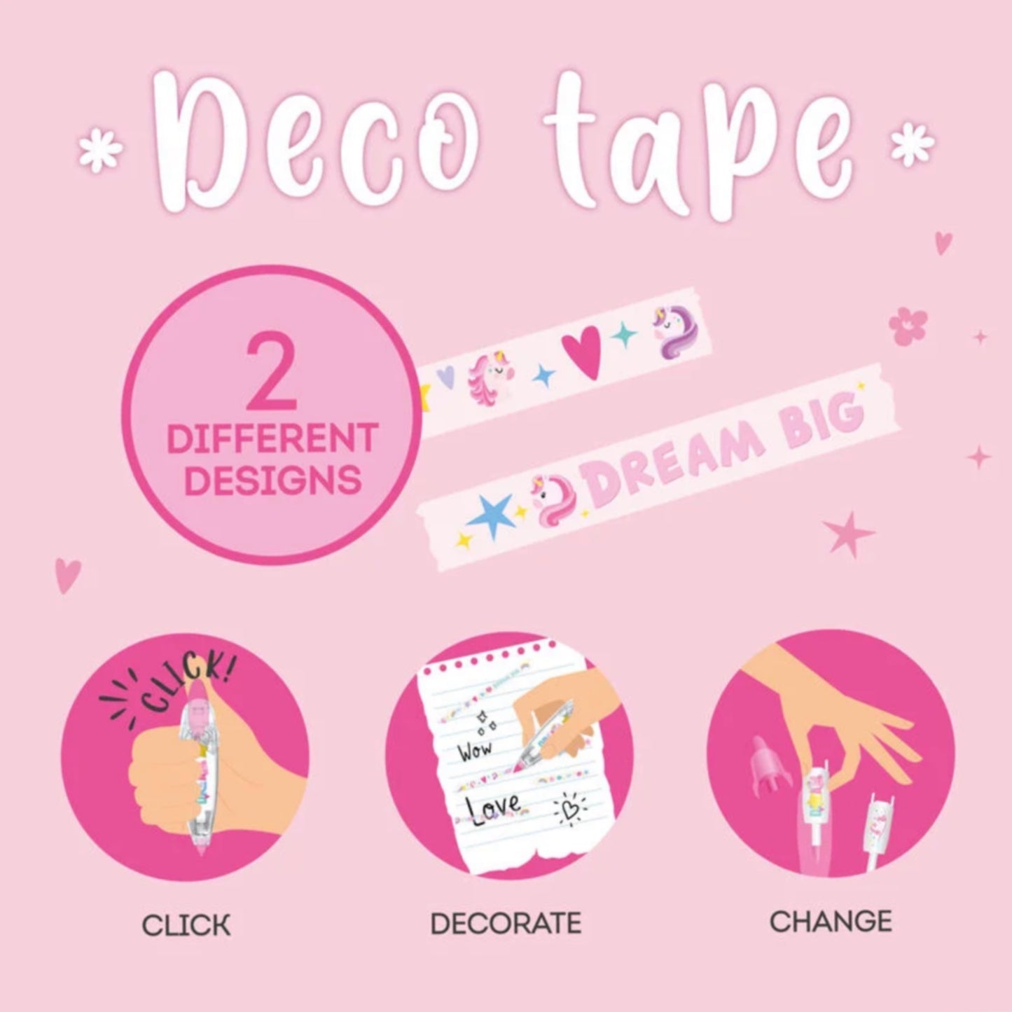 Legami Tape Pen for Decoration - Panda, Unicorn Deco Tape