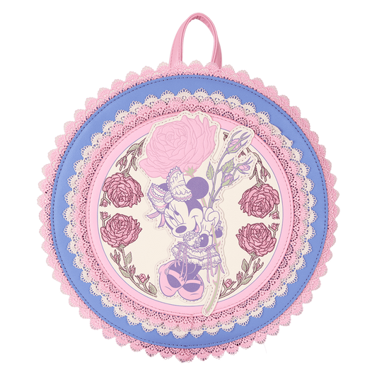 Loungefly Minnie Mouse Floral and Lace Mini Backpack