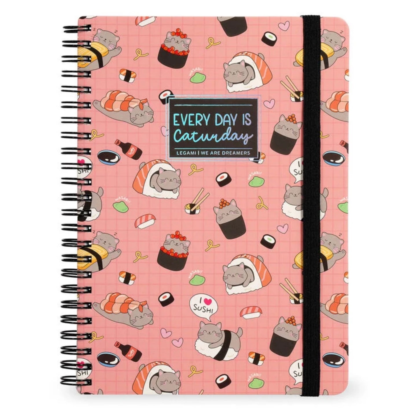 Legami A5 Lined Spiral Notebook With STICKERS - Corgi, Unicorn, Tarot Celestial, Red Panda & Travel Designs
