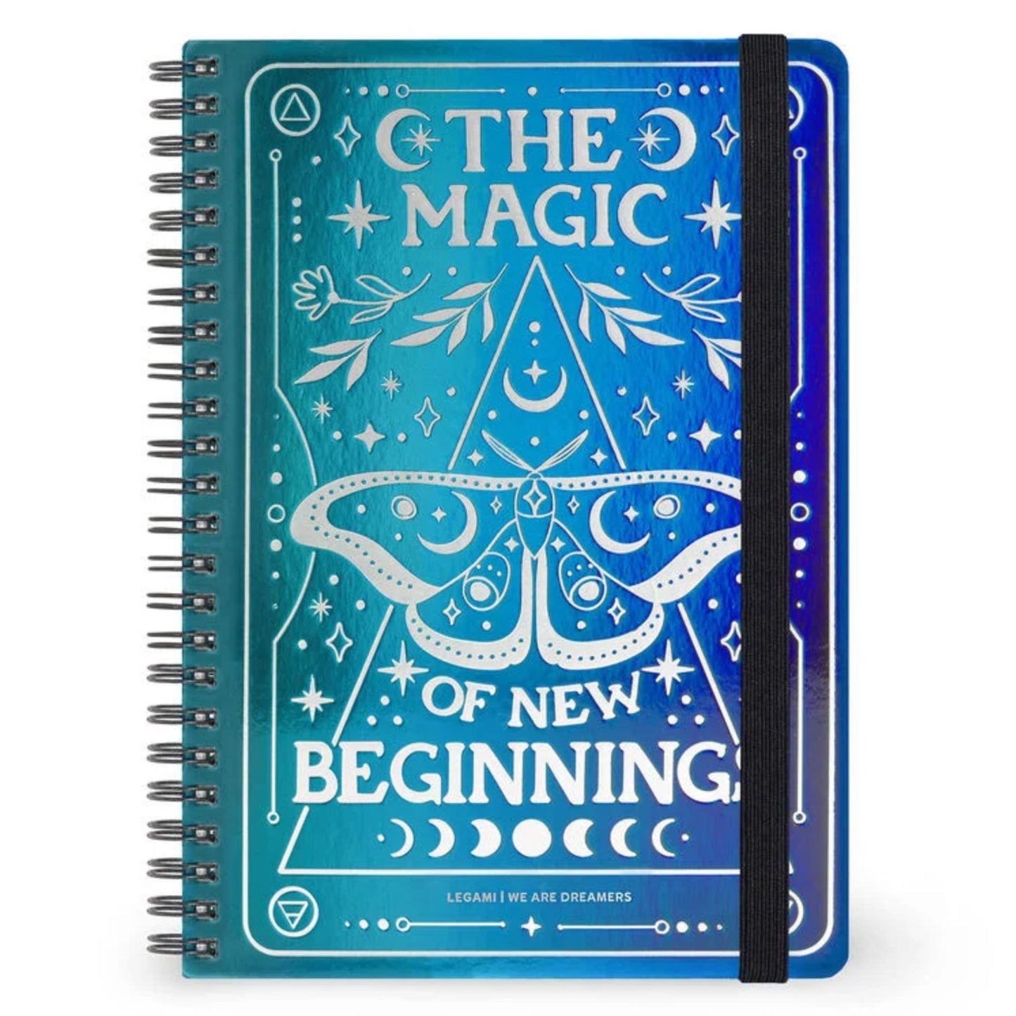 Legami A5 Lined Spiral Notebook With STICKERS - Corgi, Unicorn, Tarot Celestial, Red Panda & Travel Designs