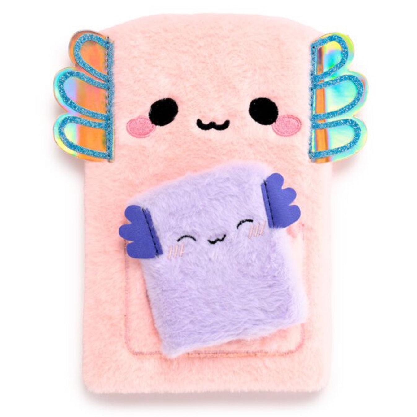 Adoramals Maddie the Axolotl Plush Notebook with Pouch & Mini Notebook