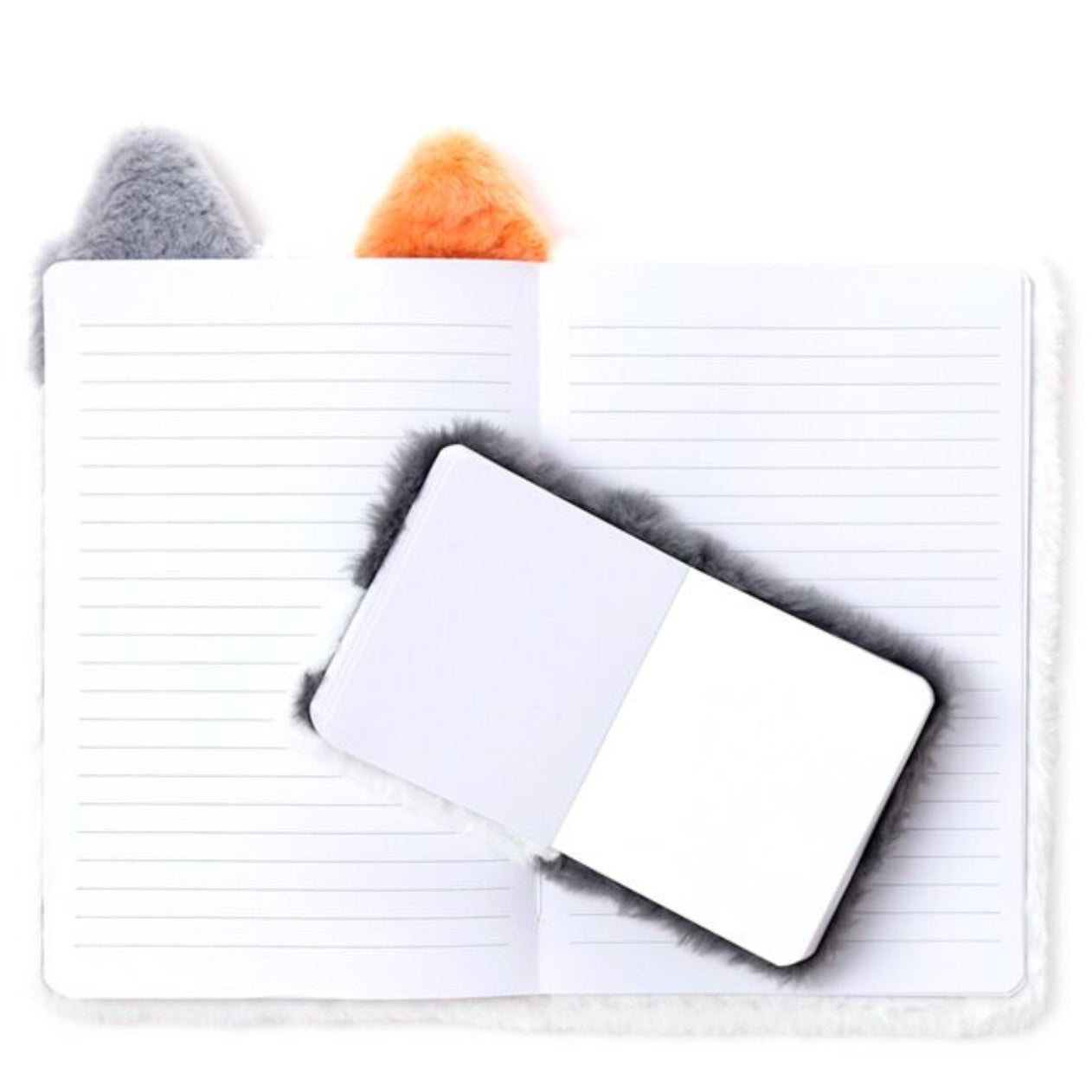 Adoramals Lola the Cat Plush Notebook with Pouch & Mini Notebook