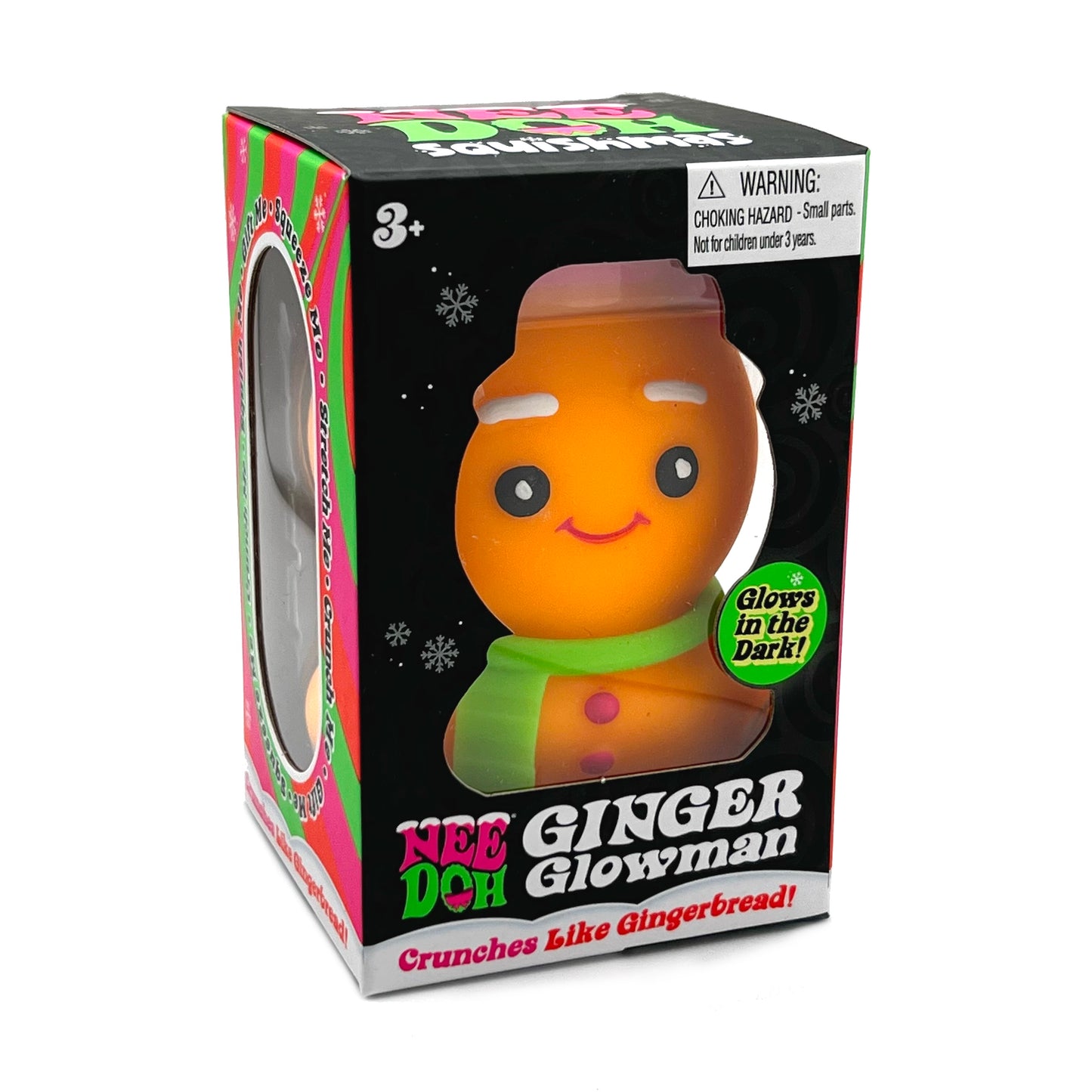 NeeDoh Christmas Ginger Glowman Glow in the Dark Sensory Fidget Toy