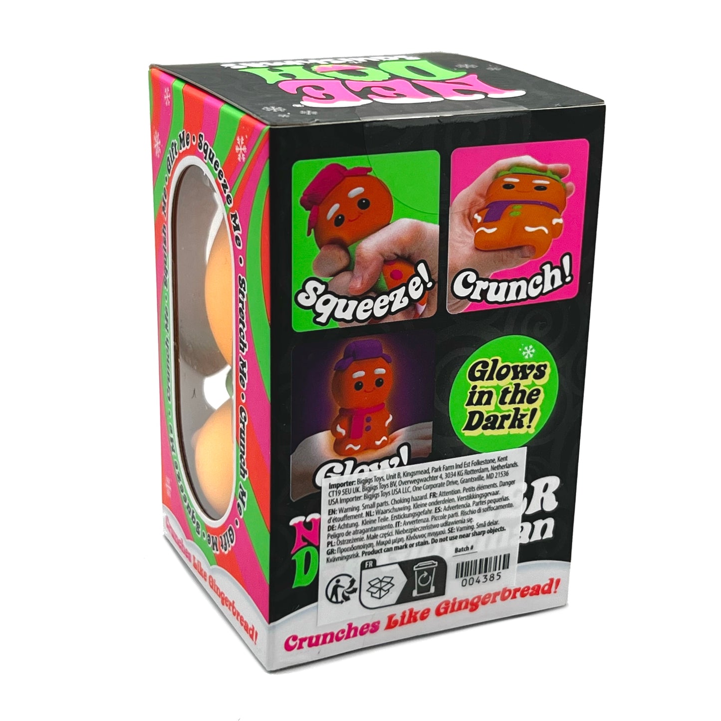 NeeDoh Christmas Ginger Glowman Glow in the Dark Sensory Fidget Toy