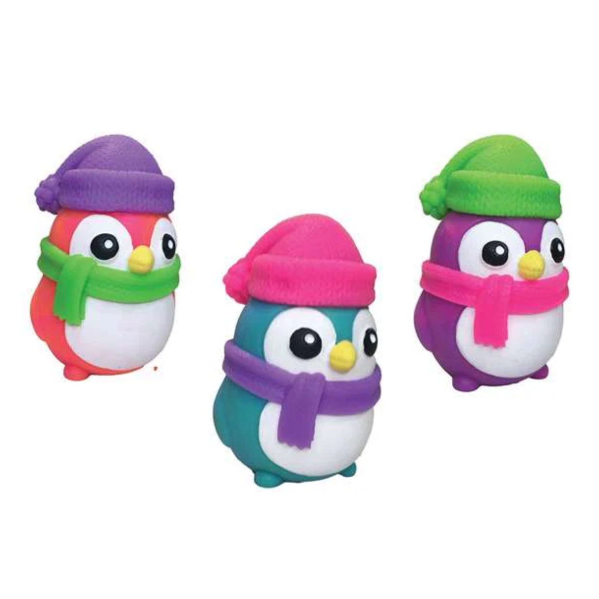NeeDoh Polar Glow Penguin Glow in the Dark Fidget Toy - Crunchy Squish