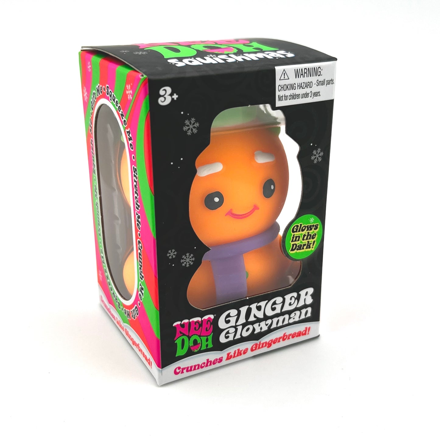 NeeDoh Christmas Ginger Glowman Glow in the Dark Sensory Fidget Toy