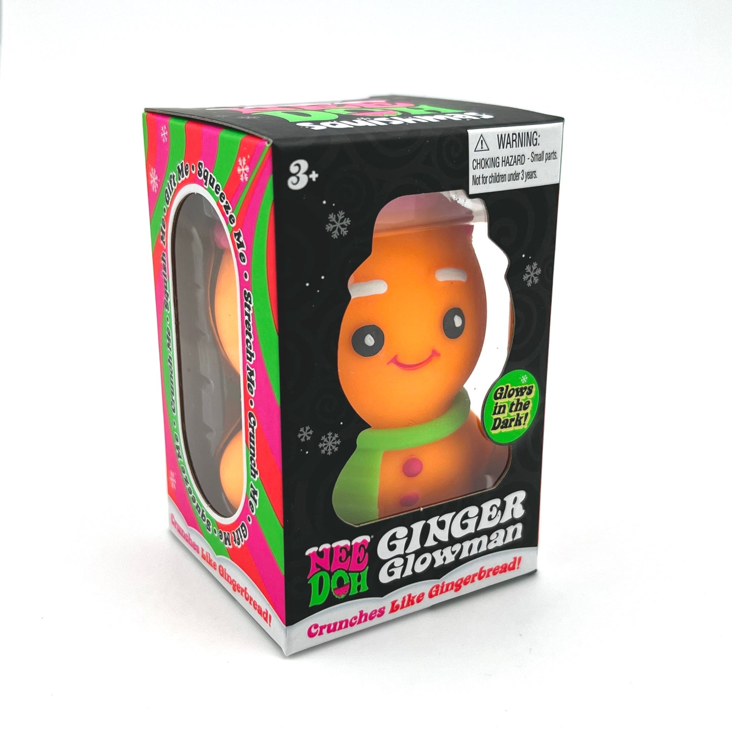 NeeDoh Christmas Ginger Glowman Glow in the Dark Sensory Fidget Toy