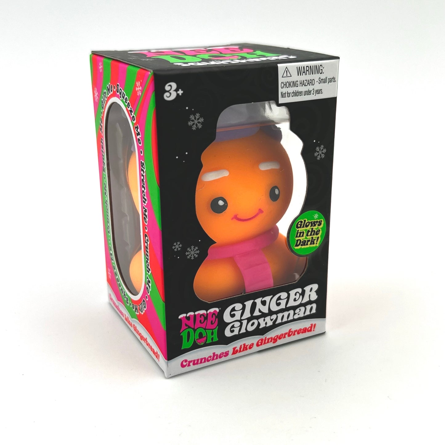 NeeDoh Christmas Ginger Glowman Glow in the Dark Sensory Fidget Toy