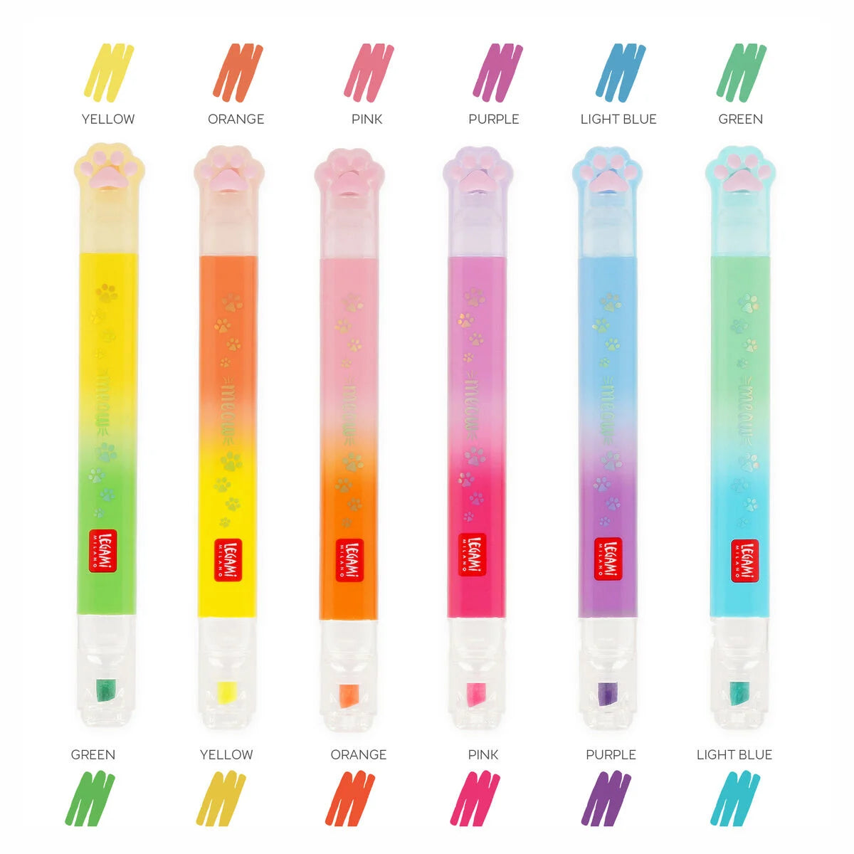 Legami Set of 6 Dual-Tip Highlighters