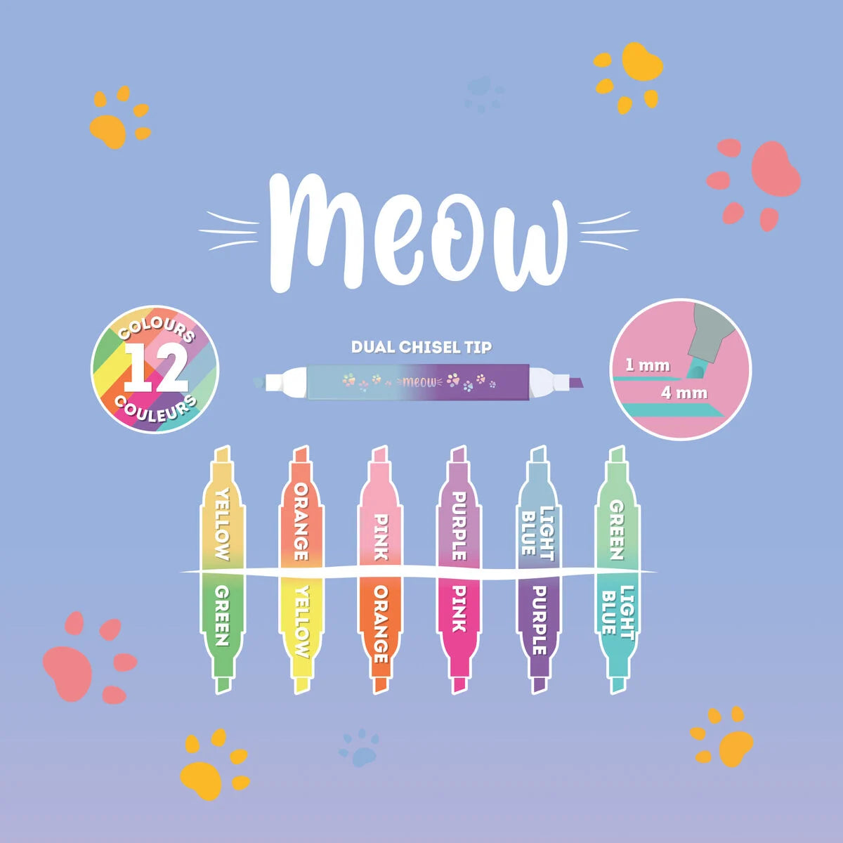 Legami Set of 6 Dual-Tip Highlighters