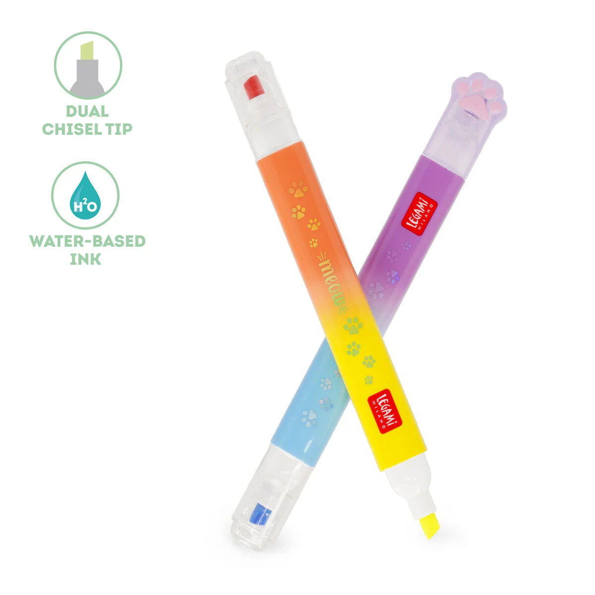 Legami Set of 6 Dual-Tip Highlighters