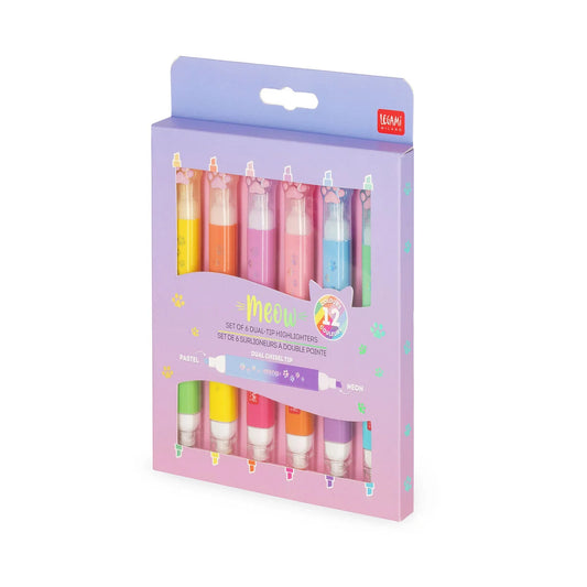 Legami Set of 6 Dual-Tip Highlighters