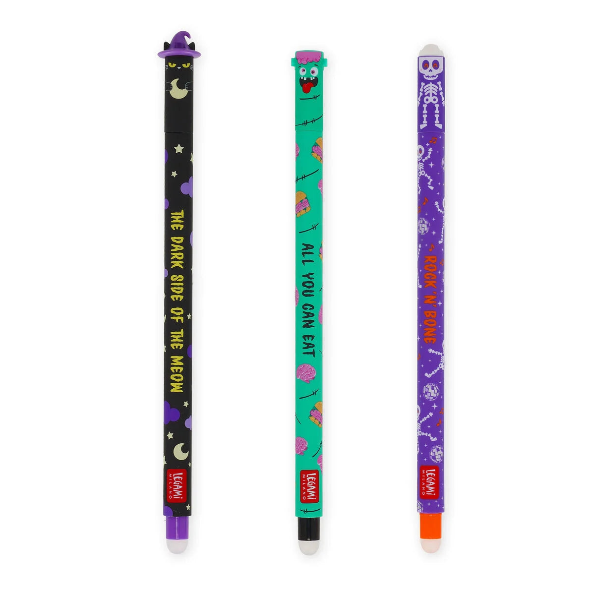 Legami Halloween The Boo Crew Set of 3 Erasable Gel Pens - Limited Edition