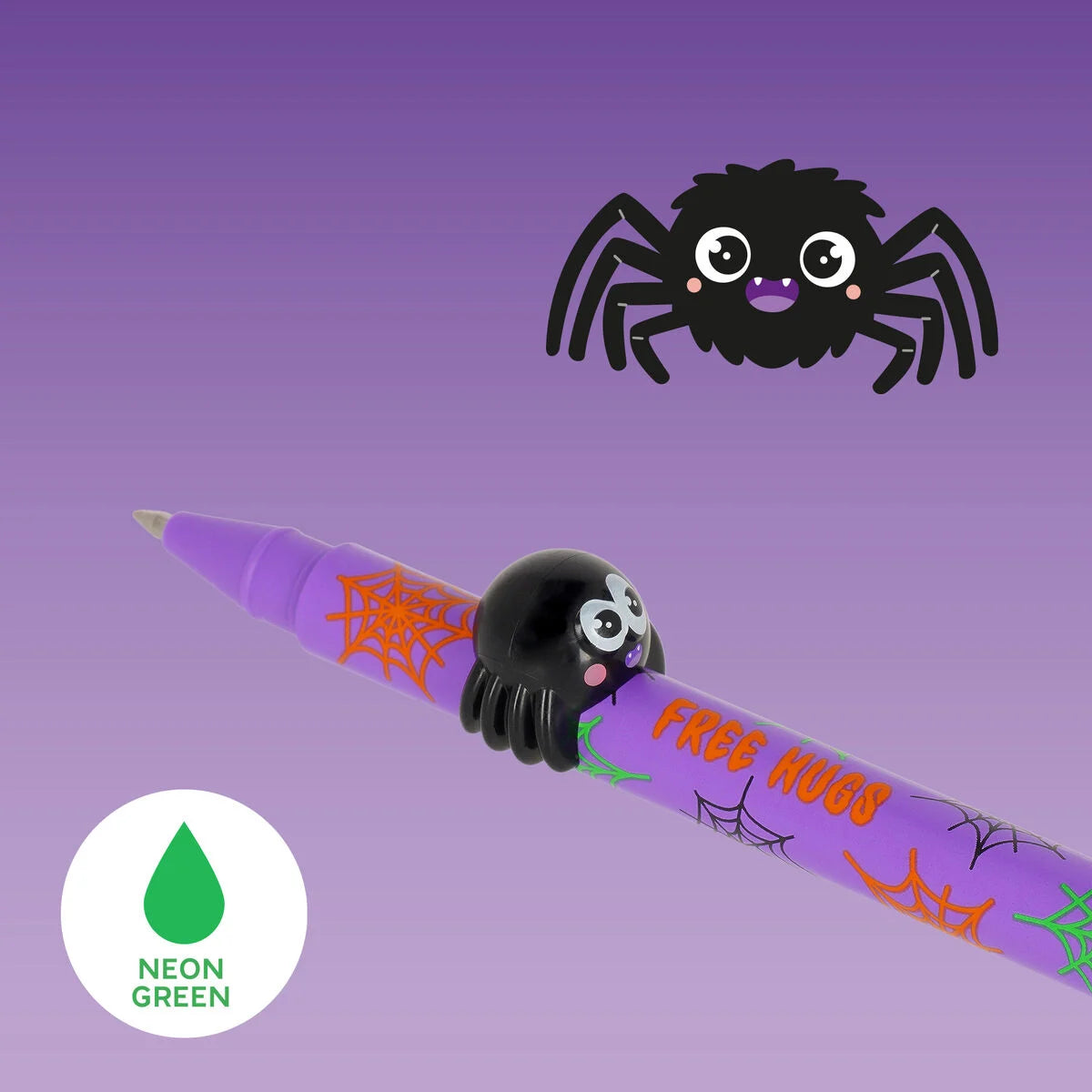 Legami Lovely Friends Gel Pens with Animal Charms - Refillable - Hippo, Bee, Sloth, Koala, Cat, Unicorn, Panda, Dinosaur, Tiger, Bunny, Llama, Bear