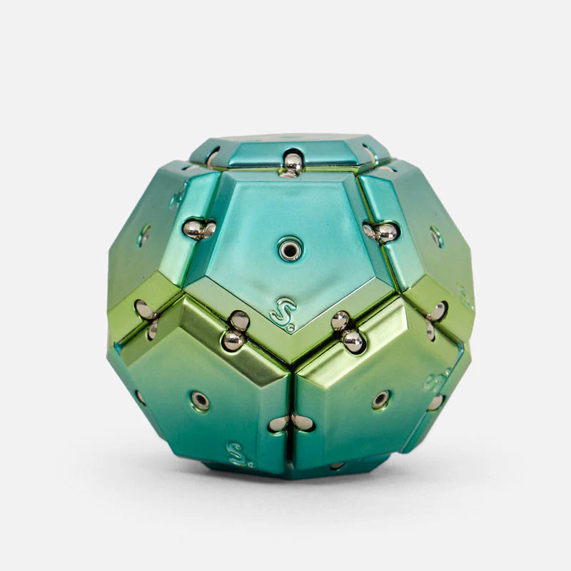 SPEKS Chrome Geode Magnetic Fidget Toy - Pyramid & Sphere
