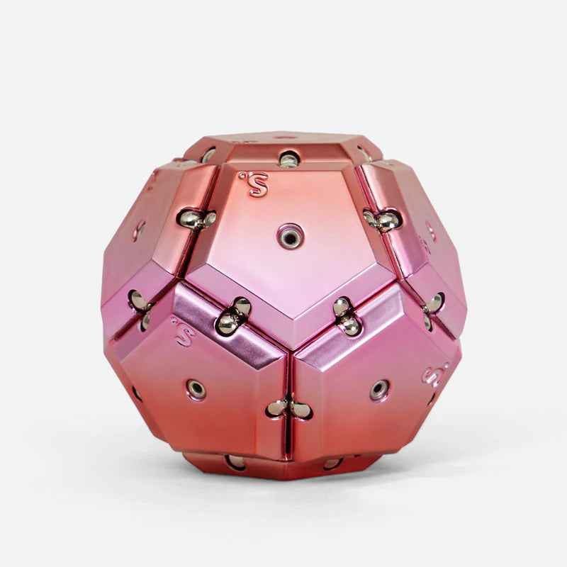 SPEKS Chrome Geode Magnetic Fidget Toy - Pyramid & Sphere