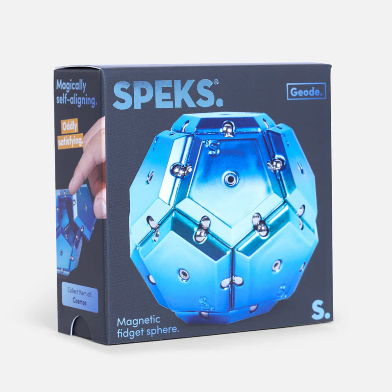 SPEKS Chrome Geode Magnetic Fidget Toy - Pyramid & Sphere