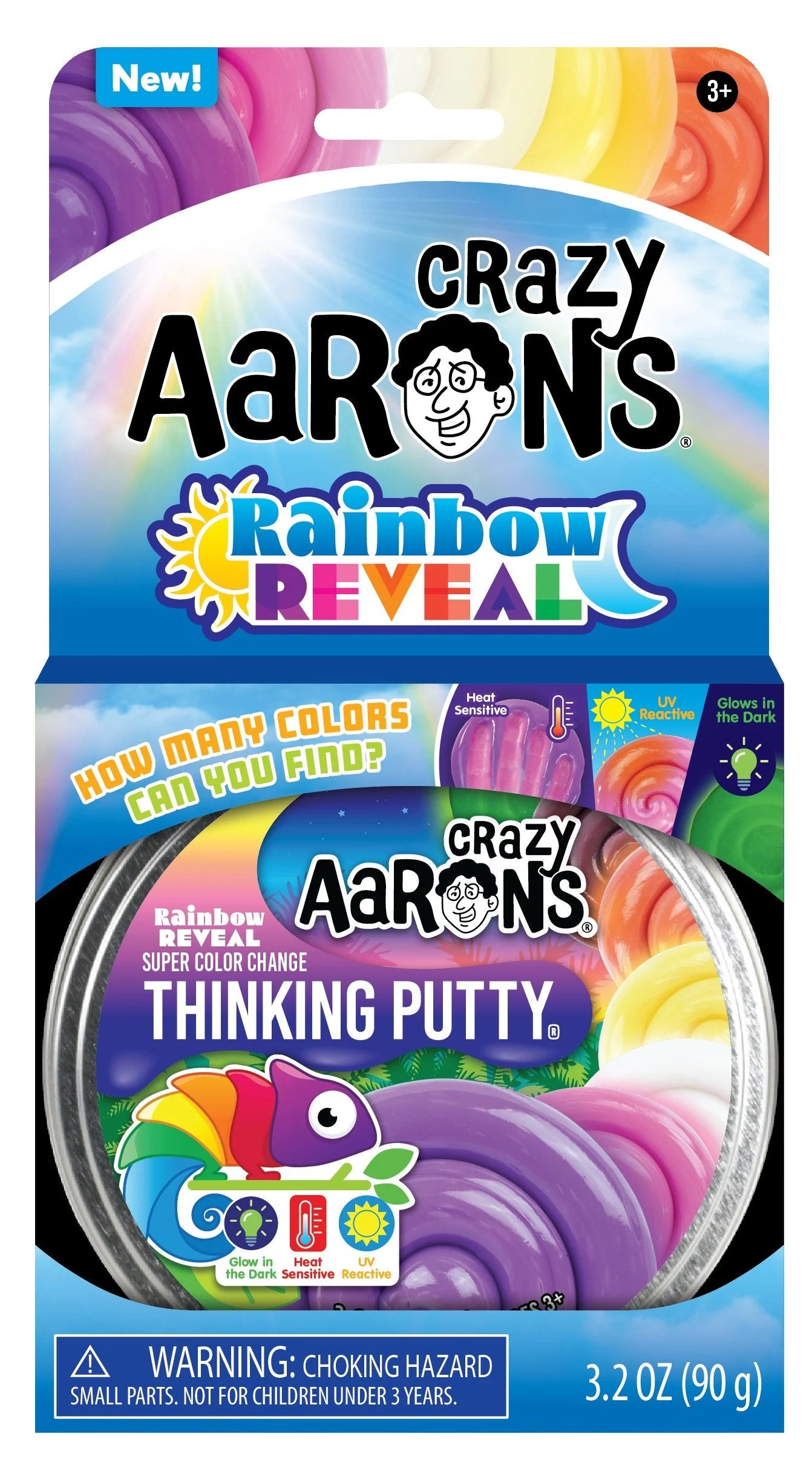 Crazy Aarons Thinking Putty - Hypercolour Colour Change - Intergalactic, Magic Dragon, Super Scarab - 90g Tin