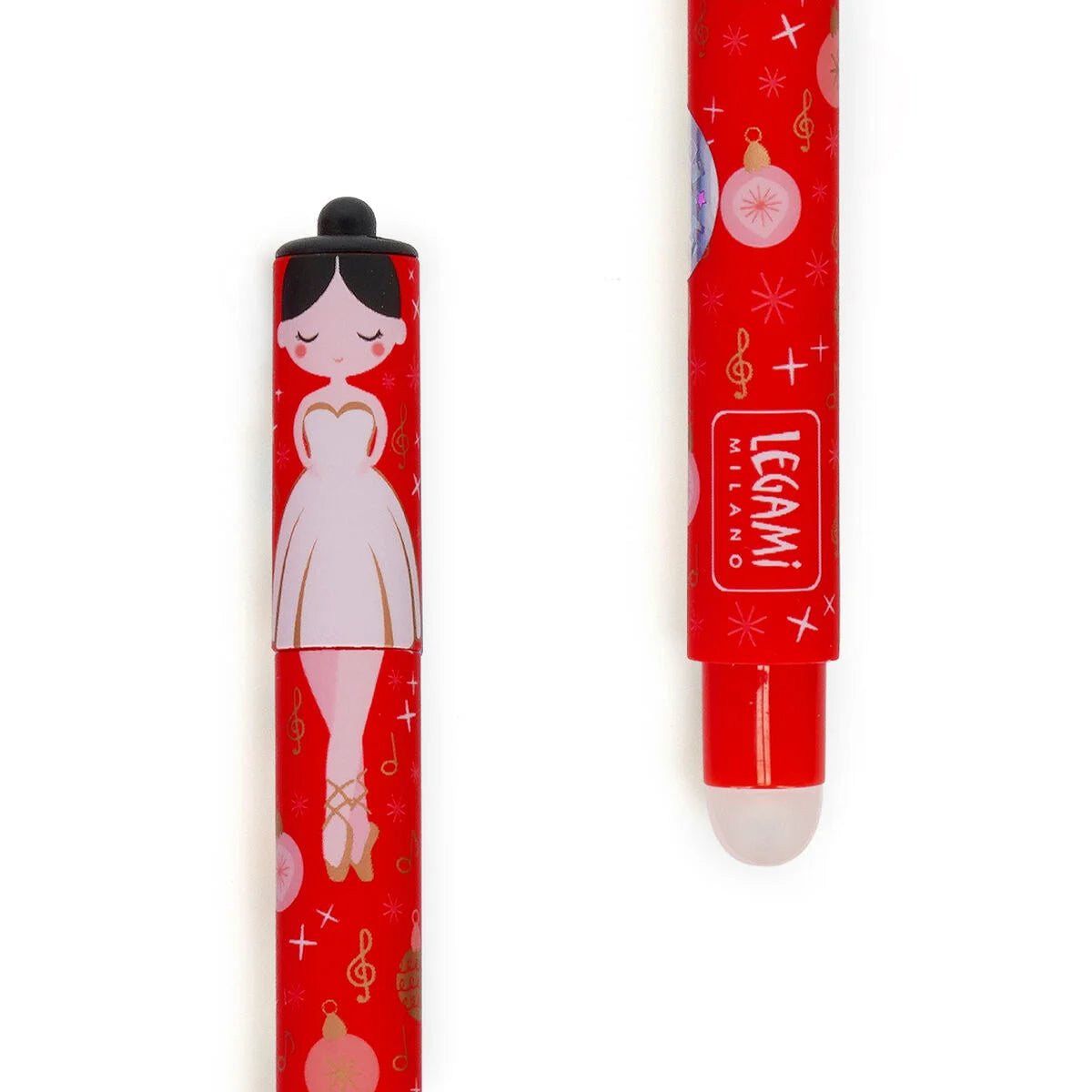 Legami Christmas Set of 3 Erasable Gel Pens - The Nutcracker