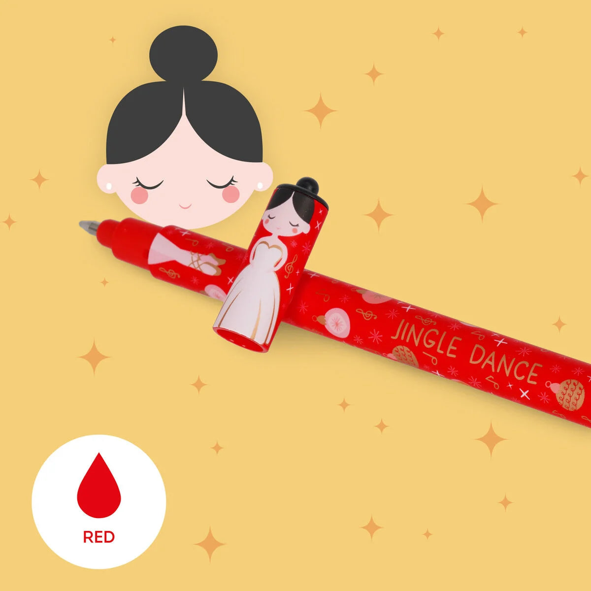 Legami Christmas Set of 3 Erasable Gel Pens - The Nutcracker