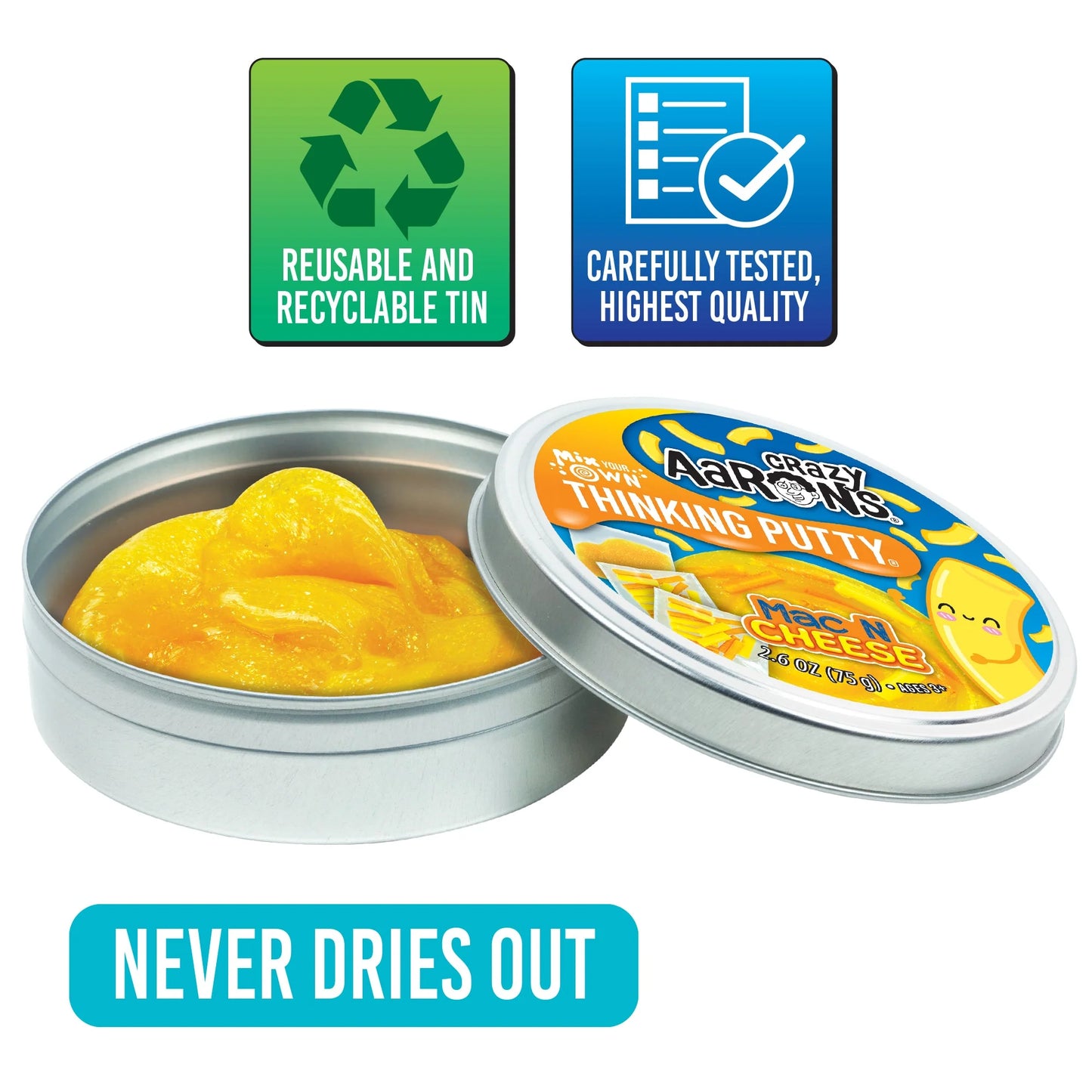 Crazy Aaron’s Putty Mac & Cheese - Mix Your Own Putty 70.5g